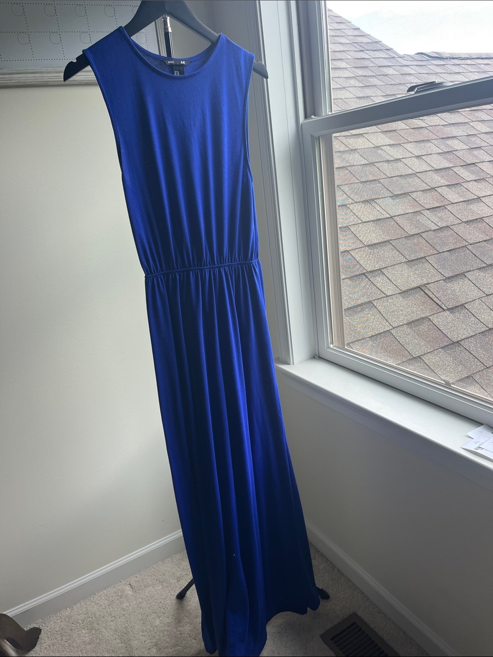 H&M Sleeveless Cobalt Blue Maxi Dress